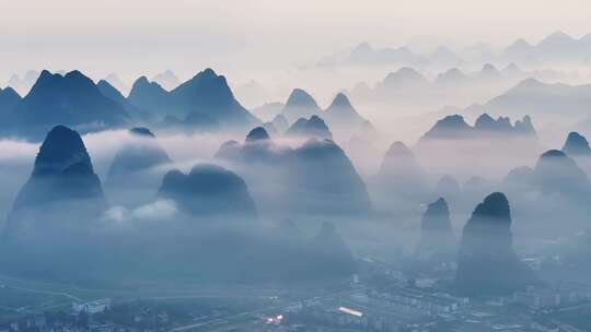 广西中国山水桂林山水风光自然山脉意境