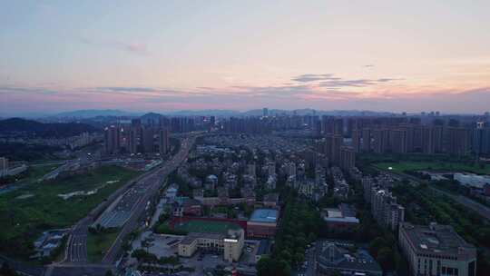 杭州萧山城市风景航拍