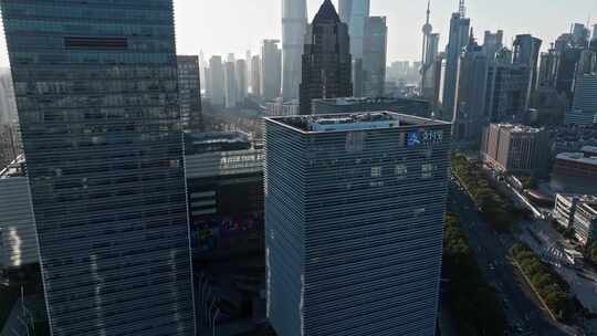 上海浦东金融广场4K航拍