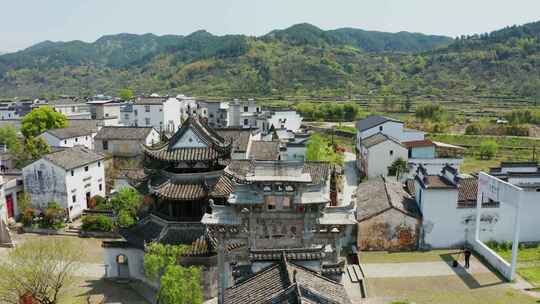 安徽黄山市歙县许村古村古建筑航拍