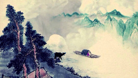 中国风水墨画山水国画