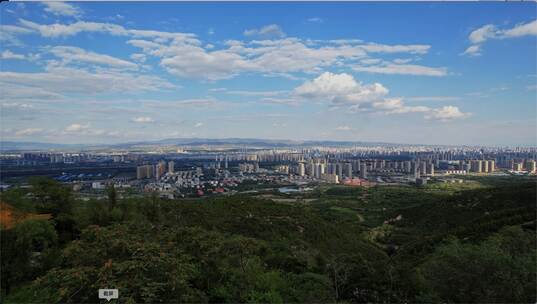 4k航拍俯瞰太原城区