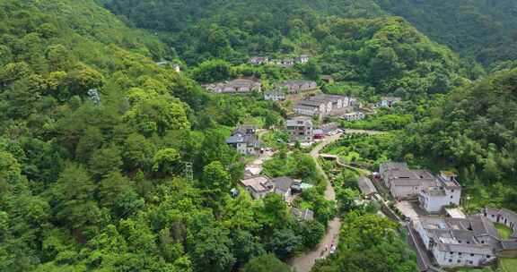 广东省梅州雁南飞景区桥溪古村航拍