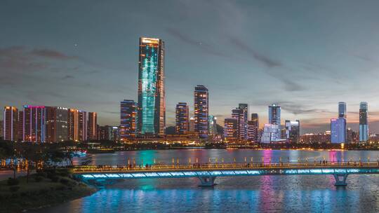 深圳城市夜景延时4K