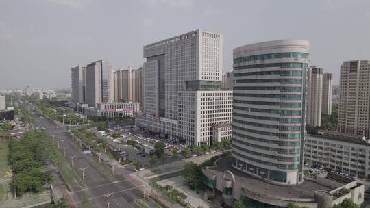 张家港城区特色建筑4K航拍