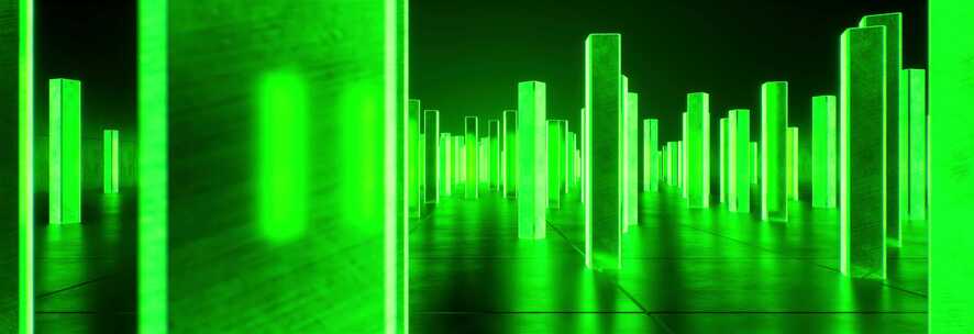 科技绿色光柱