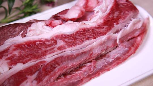 【镜头合集】新鲜牛腩肉牛肋条牛五花牛肉