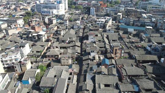 航拍福建汀州古城4A景区全景