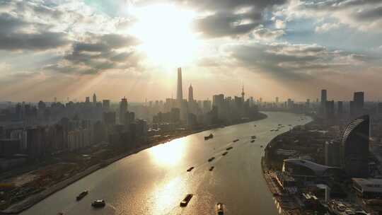 上海杨浦大桥绿之丘航拍