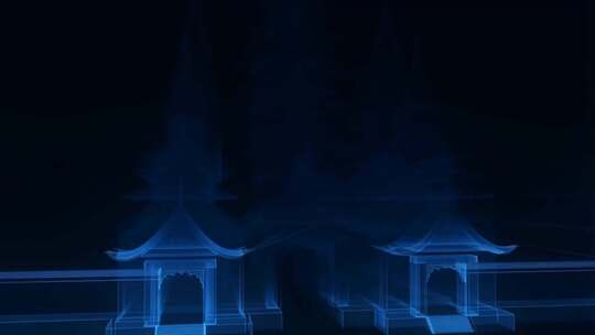 古风建筑3D渲染效果