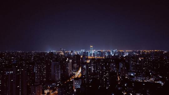 浦西夜景航拍空镜