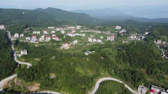 航拍大山山村风景4K实拍视频