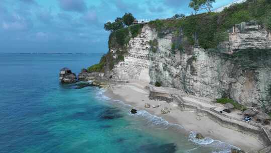 HDR印尼巴厘岛悬崖阿雅娜自然风光航拍