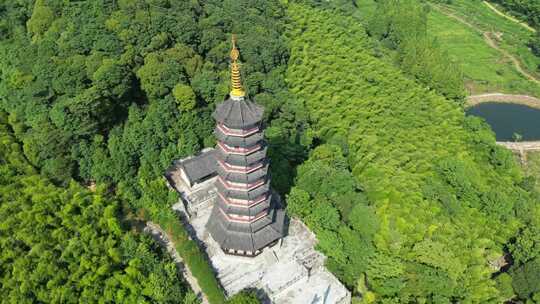 天童禅寺 天童寺塔 千佛塔航拍 环绕航拍