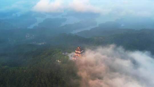 惠州惠城高榜山上云雾