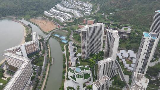 海边住宅区航拍