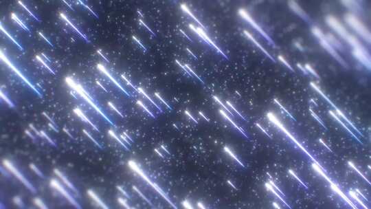 梦幻流星雨光束粒子划过夜空动态背景视频