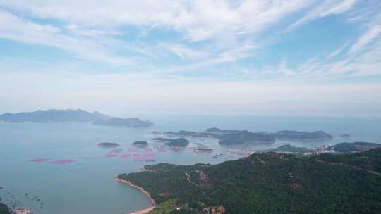 福建宁德霞浦近海养殖风景航拍