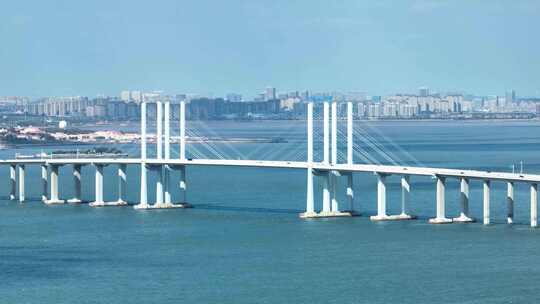青岛跨海大桥航拍高架桥胶东高速路桥梁