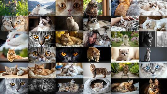 萌猫百态写真集小猫猫咪(前97S为快速预览)高清在线视频素材下载