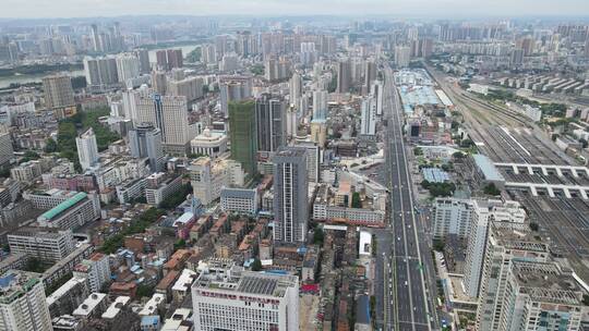 航拍广西南宁城市宣传片地标建筑