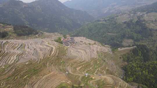 航拍加榜梯田从江梯田