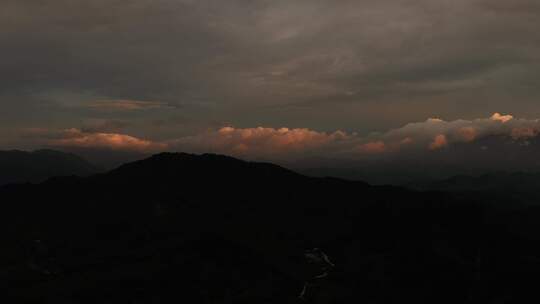 日落 震撼日落 傍晚航拍 安吉夕阳