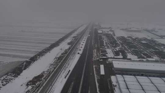 航拍雪景 唯美冬日空镜 立冬 冬至节气