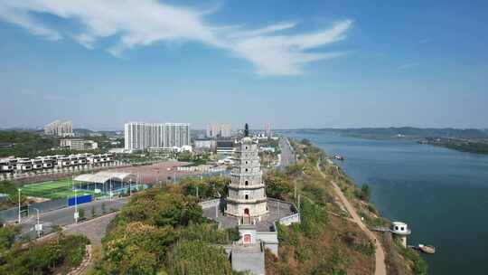 湖南衡阳来雁塔地标建筑航拍