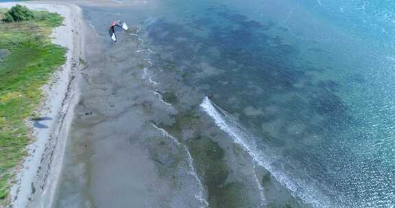 风筝冲浪，海，冲浪板，降落伞