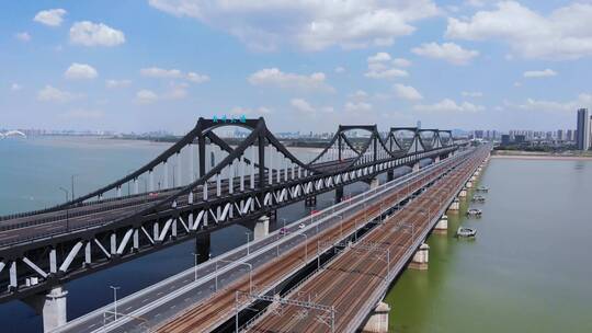 杭州九堡-彭埠大桥视频素材模板下载