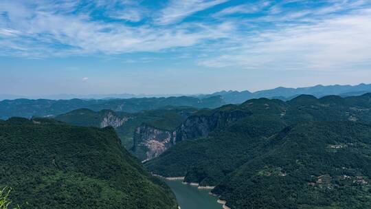 8K湖北恩施网红打卡地清江蝴蝶岩风景延时