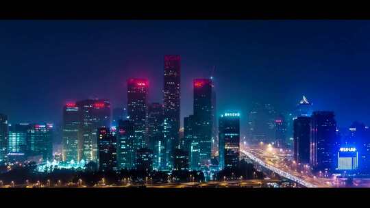 北京夜景延时视频