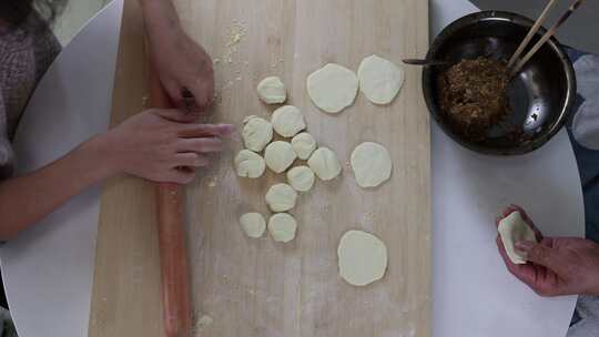 煮饺子-包饺子-中国传统美食视频素材模板下载