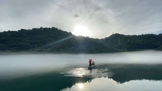 湖南郴州雾漫小东江视频素材模板下载