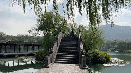 4k 杭州西湖江南园林风景