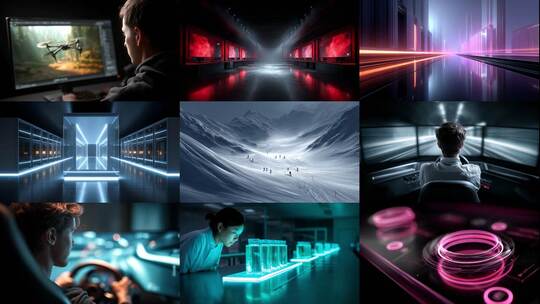沉浸体验虚拟现实未来科技模拟训练高清在线视频素材下载