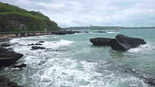 广西北海涠洲岛大海南岸鳄鱼山旅游旅行