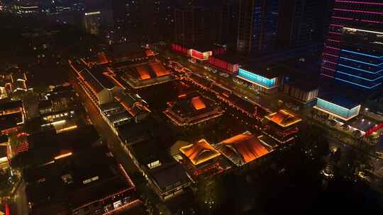 杭州拱墅区香积寺历史街区夜景