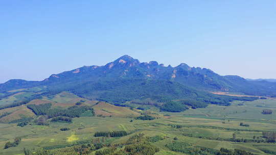 航拍吉林市拉法山国家森林公园