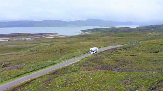 公路旅行，苏格兰，露营车，苏格兰高地