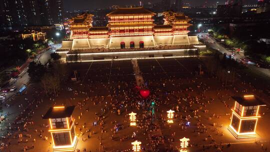 洛阳洛阳城应天门遗址七夕节无人机表演