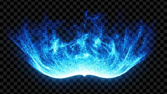 粒子翅膀孔雀尾_带通道