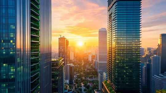 未来绿色环保零碳城市愿景蓝图光合作用建筑