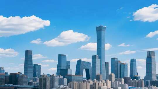 北京CBD摩天大楼全景