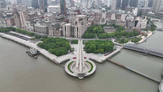 上海人民英雄纪念碑视频素材模板下载