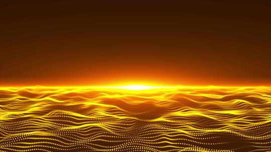 金色粒子波背景循环