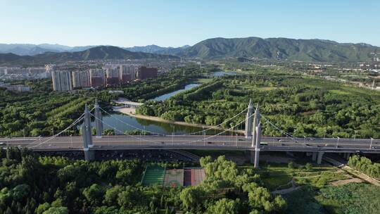 航拍北京昌平南环大桥视频素材模板下载
