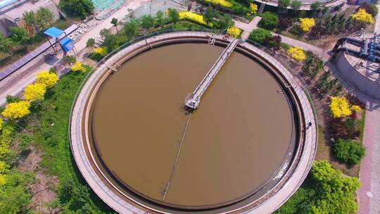 污水处理厂 沉淀池 污水池 沉降池 水厂