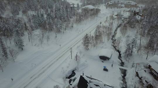 日本北海道大雪山国家公园森林公路